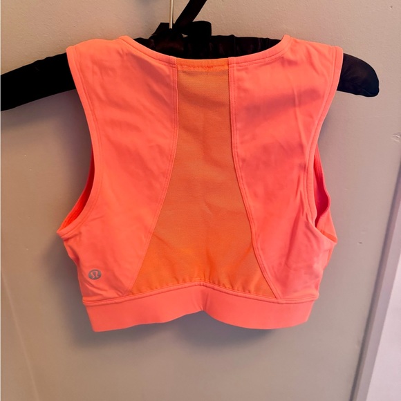 Lululemon Orange Hotty Hot Cropped Tank - Picture 3 of 4